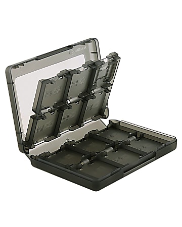 Insten 24-in-1 Game Card Case For Nintendo NEW 3DS, 3DS, DSi, DSi XL DSi LL, 3DS XL LL, DS, DS Lite NDS Game Storage Holder, Smoke