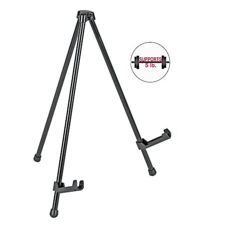 MasterVision® Tabletop Tripod Display Easel, Steel, Black