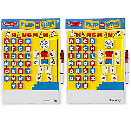 Melissa & Doug Flip-to-Win Hangman Travel Games, Pack Of 2 Games