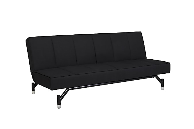 DHP Parker Linen Futon, 29"H x 69"W x 32"D, Black