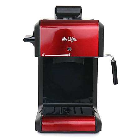 Mr. Coffee Cafe 20 Ounce Steam Automatic Red Espresso & Cappuccino Machine  