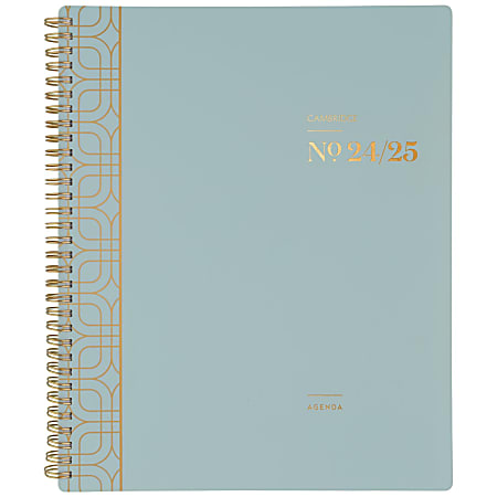2024-2025 Cambridge® WorkStyle® Classic Weekly/Monthly Academic Planner, 8-1/2" x 11", Mellow Frost, July 2024 To June 2025, 1606-905A-46