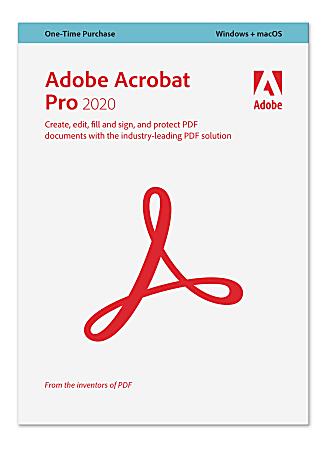 Adobe Acrobat Pro 2020 Windows Mac Disc - Office Depot Adobe Acrobat Pro 2020 Windows Mac Disc - Office Depot