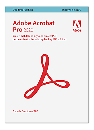 Adobe® Acrobat® Pro 2020, Windows®/Mac, Disc