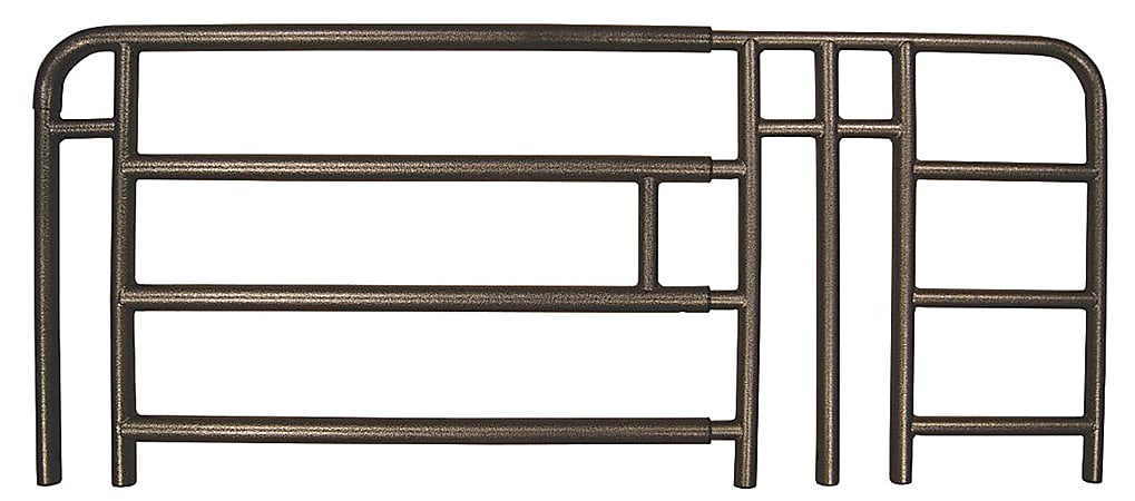 Medline Full Rails For Home Care Beds, 4-Bar, Brown, Pair Of 2