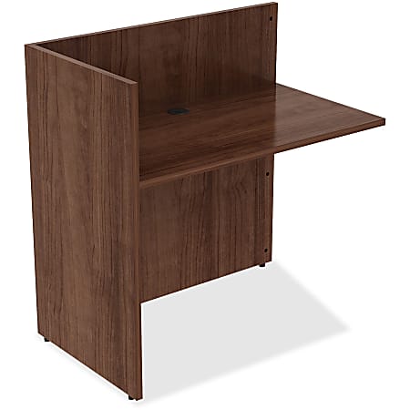 Lorell® Essentials 42"W Reception Computer Desk Return, Walnut