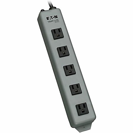 Tripp Lite Waber Industrial Power Strip 5 Outlet 6' Cord Switchless 5-15P - Power distribution strip - 602