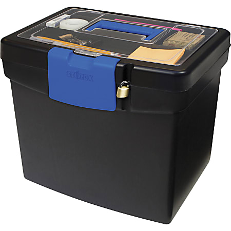 Storex File Storage Box with XL Storage Lid - External Dimensions: 10.9