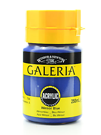 Winsor & Newton Galeria Flow Formula Acrylic Colors, 8.45 oz (250mL), Winsor Blue, 706, Pack Of 2