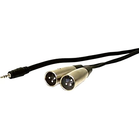 Comprehensive Standard Series General Purpose Stereo Mini To 2 XLR Male 10ft. - 10 ft Mini-phone/XLR Audio Cable for Audio Device - First End: 1 x Mini-phone Male Stereo Audio - Second End: 2 x XLR Stereo Audio - Black