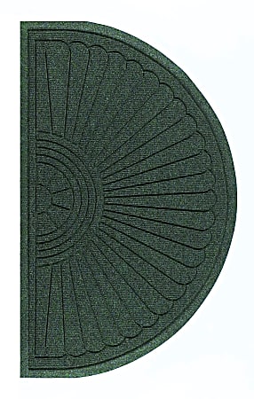 M+A Matting Waterhog Max Grand Half-Oval Floor Mat, 3' W x 1.8' H, Southern Pine