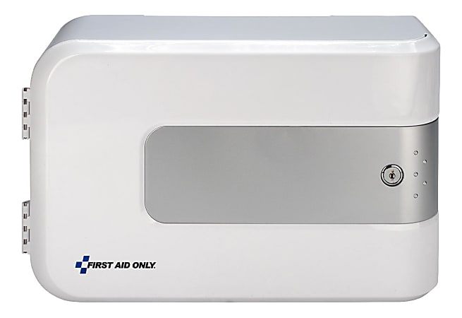 First Aid Only Smart Compliance Complete Empty Lockable First Aid Cabinet, 9-3/4"H x 15-1/2"W x 5-1/4"D, White