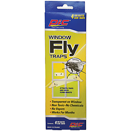 PIC® Window Fly Traps, Pack Of 4 Traps