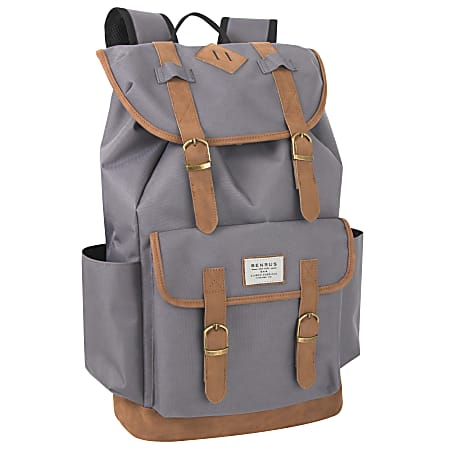 Benrus Scout Backpack With 17" Laptop/Tablet Pocket, Gray/Brown