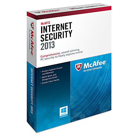 McAfee® Internet Security 2013, For 3 Users, Traditional Disc