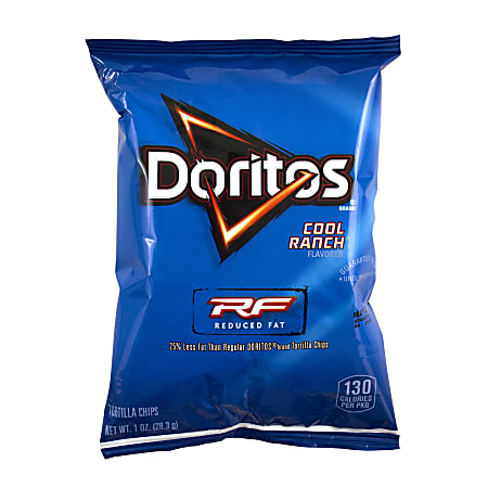 Doritos Reduced Fat Cool Ranch Chips, 1 Oz, Pack Of 72