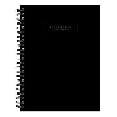 TF Publishing Medium Weekly Executive Planner, 6” x 8", Black, July 2022 To June 2023