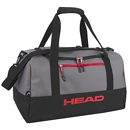 HEAD Polyester Duffel Bag 12 H x 20 W x 11 12 D Gray Office Depot