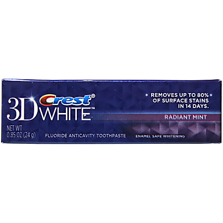 Crest 3-D Whitening Toothpaste, 0.85 Oz Tubes