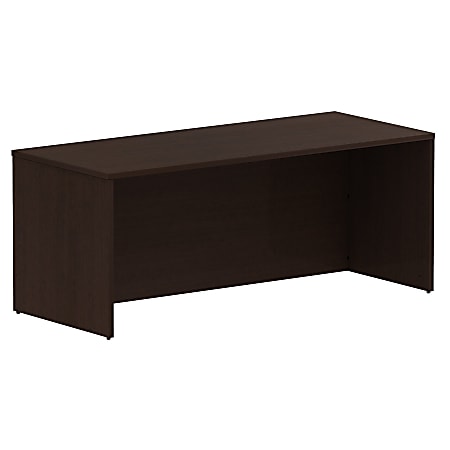 Bush Business Furniture 300 Series Desk, 72"W, Mocha Cherry, Premium Installation