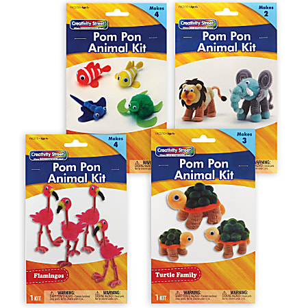 Creativity Street Foam Animal Craft Kits, Pack Of 4 Kits