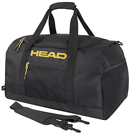 HEAD Nylon Duffel Bag, 12"H x 24"W x 12"D, Black