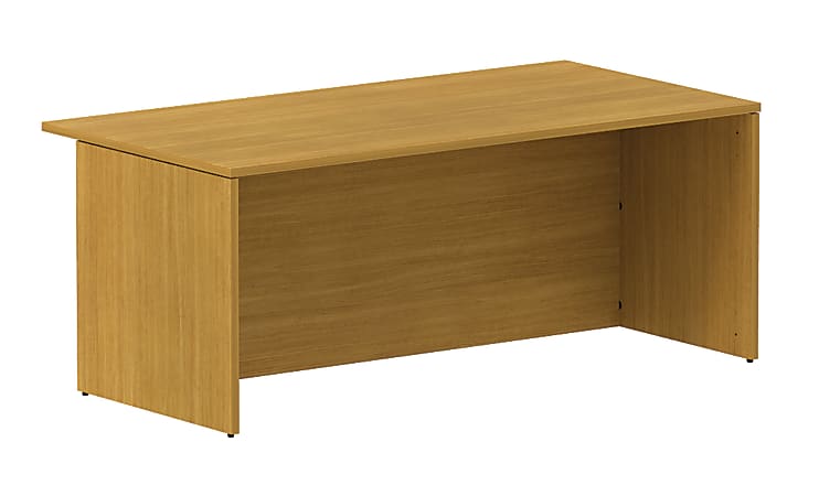 BBF 300 Series Executive Shell Desk, 29 1/10"H x 71 1/10"W x 36 1/10"D, Modern Cherry, Premium Installation Service