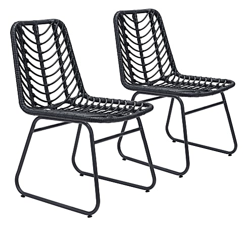 Zuo Modern Laporte Dining Chairs, Black, Set Of 2 Chairs
