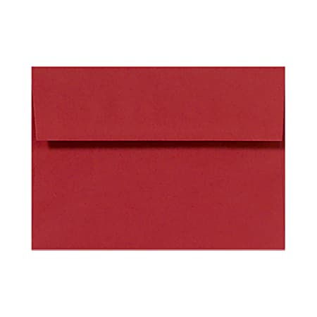 LUX Invitation Envelopes, #4 Bar (A1), Peel & Press Closure, Ruby Red, Pack Of 1,000