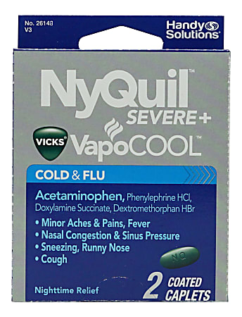 NyQuil VapoCOOL Cold & Flu Relief Medicine, Pack Of 2 Caplets