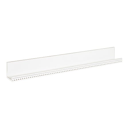 Kate and Laurel Strahm Decorative Shelf, 4-3/8”H x 36”W x 4-1/4”D, White