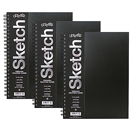 Pacon® UCreate Poly Cover Sketch Books, 12" x