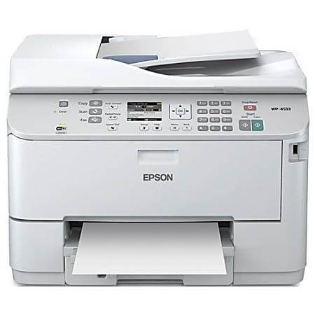 Epson® WorkForce® Pro Wireless Color Inkjet All-In-One Printer, Scanner, Copier And Fax, WP-4533