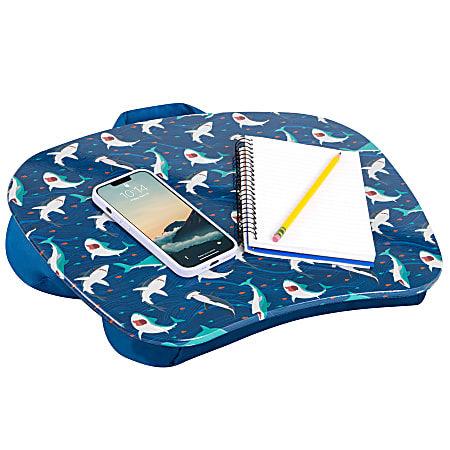 LapGear® MyStyle Lap Desk, 2-5/8”H x 17”W x 13-1/4”D, Sharks