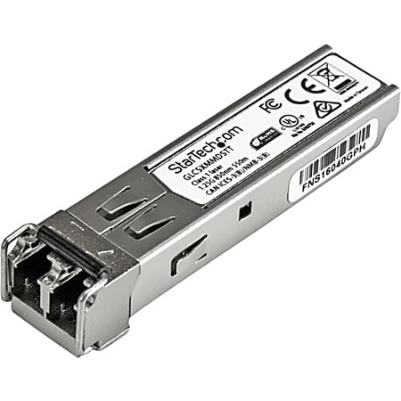 StarTech.com Cisco GLC-SX-MMD Compatible SFP Module - TAA - 1000BASE-SX Fiber Optical SFP Transceiver - Lifetime Warranty - 1 Gbps - Maximum Transfer Distance: 500 m (1640 ft) - 100% compatibility with Cisco GLC-SX-MMD guaranteed