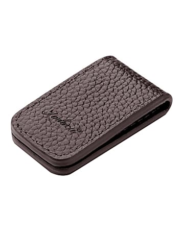 Zodaca Genuine Leather Magnetic Money Clip, Brown