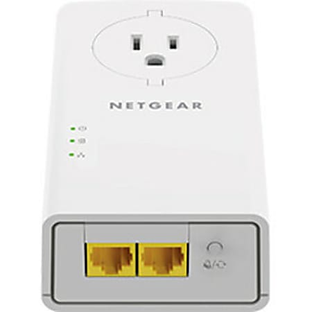 NETGEAR Powerline 2000 Extra Outlet PLP2000 2 2 x Network RJ 45 2000 Mbits  Powerline HomePlug AV2 Gigabit Ethernet - Office Depot