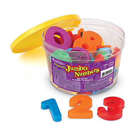 Set Of 36 Jumbo Magnetic Numbers Educational Toys For Kids 