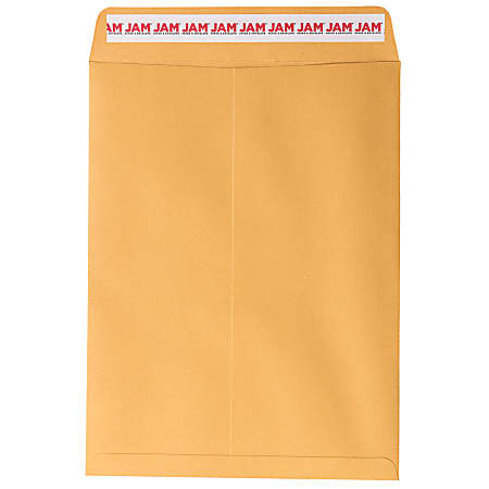 JAM Paper® Open End Envelopes, 9" x 12", Peel & Seal, Brown, Pack Of 50 Envelopes