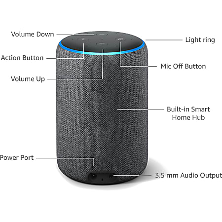Amazon Echo Plus 2nd Generation Smart Speaker Charcoal