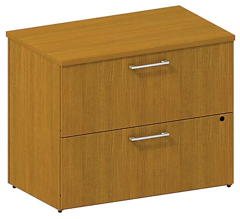 BBF 300 Series Lateral File, Freestanding With 2 Drawers, 72 3/10"H x 35 3/5"W x 21 4/5"D, Modern Cherry, Premium Installation Service