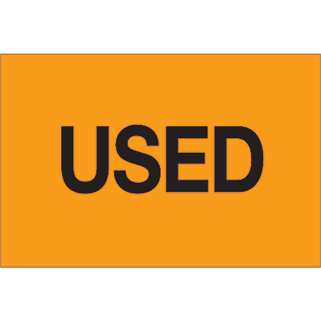 Tape Logic® Preprinted Special Handling Labels, DL1141, Used, Rectangle, 2" x 3", Fluorescent Orange, Roll Of 500