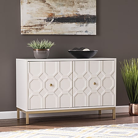 SEI Furniture Gramdlynn 2 Door 40 W Accent Cabinet White Office