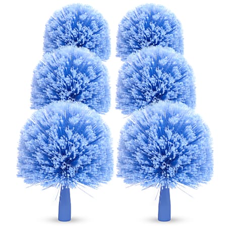 Gritt Commercial Cobweb Duster Brush, 6-11/16", Blue, Pack Of 6 Brushes