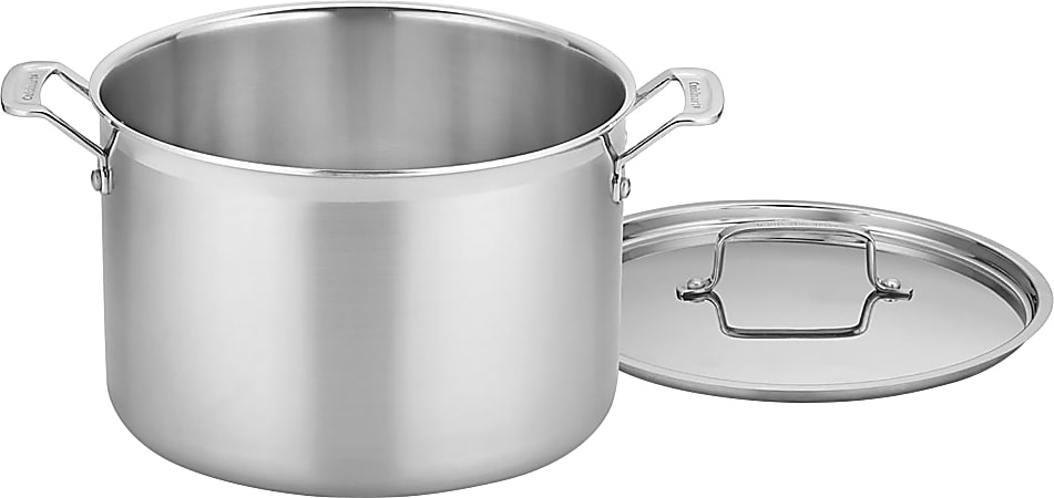 Millvado Stock Pot, 4 Quart Stainless Steel Pot, StockPot With