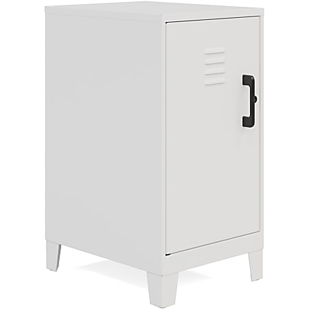 LYS SOHO Locker - 2 Shelve(s) - for Office, Home, Classroom, Playroom, Basement, Garage, Cloth, Sport Equipments, Toy, Game - Overall Size 27.5" x 14.3" x 18" - Pearl White - Steel