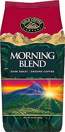 Gold Coffee Company Ground Coffee, Morning Blend, 10 Oz Per Bag