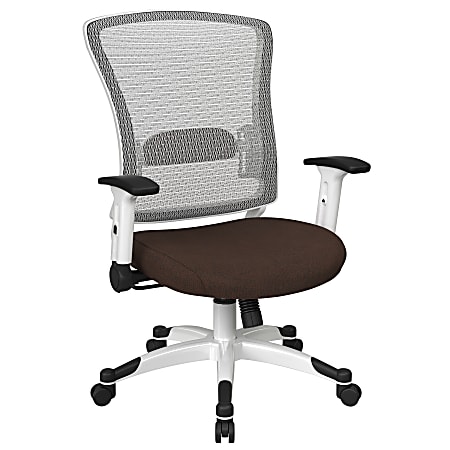 Office Star™ Space Seating Mesh Mid-Back Chair, Cocoa/White