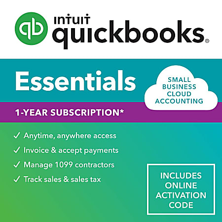 QuickBooks Online Essentials 2023 1-Year Subscription