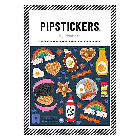 Pipsticks Decorative Stickers, 4" x 4", Waffle Lot of Fun